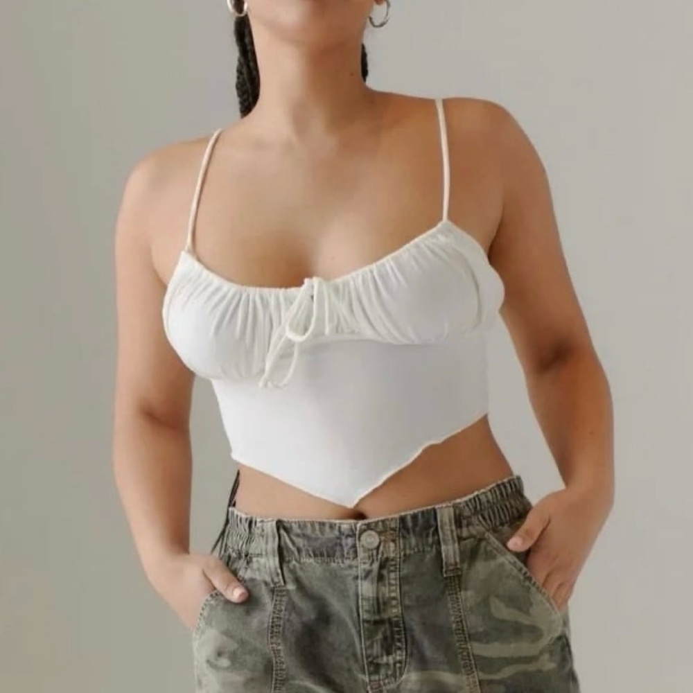 Urban Outfitters Black Asymmetrical Tie Front Camisole
